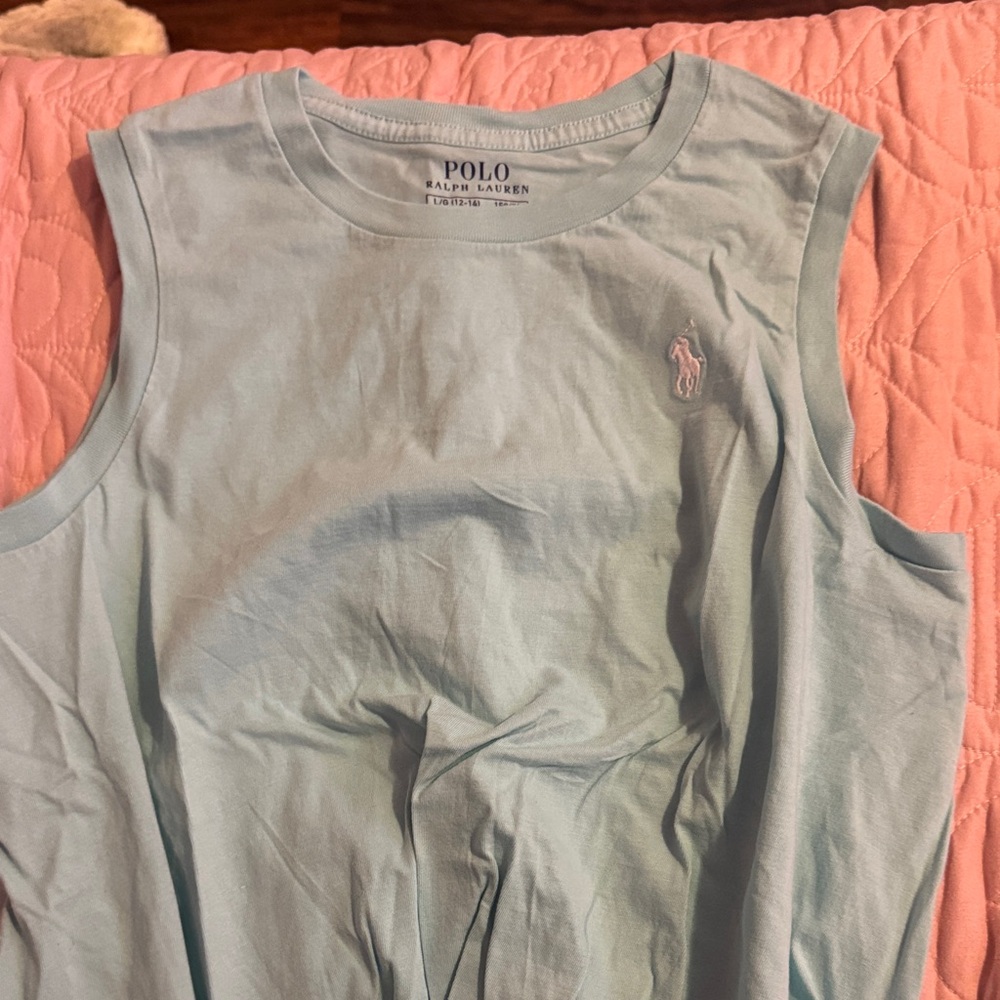 Polo by Ralph Lauren Light Blue Kids Tank Top